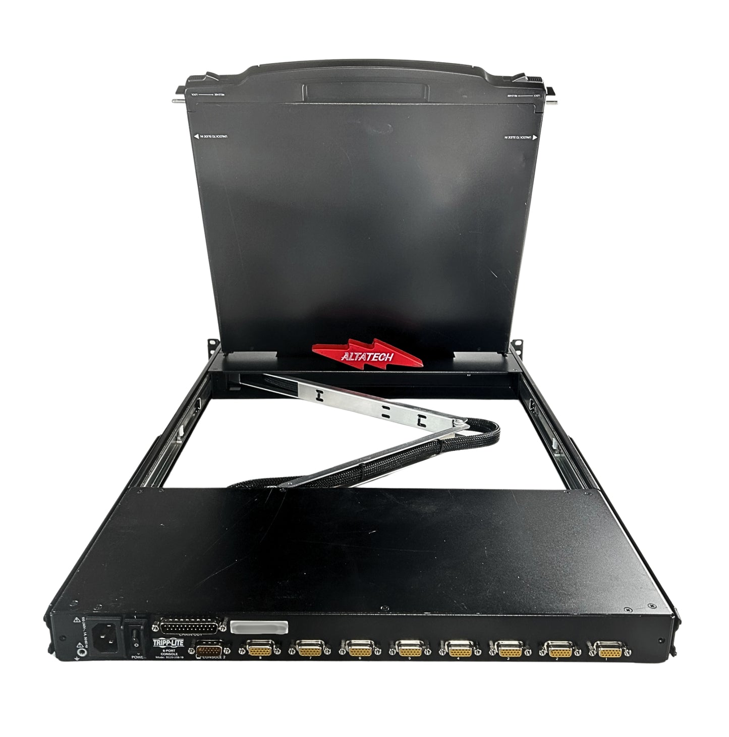 Tripp Lite B020-U08-19 8-Port KVM With Keyboard & 19 Inch LCD, Used