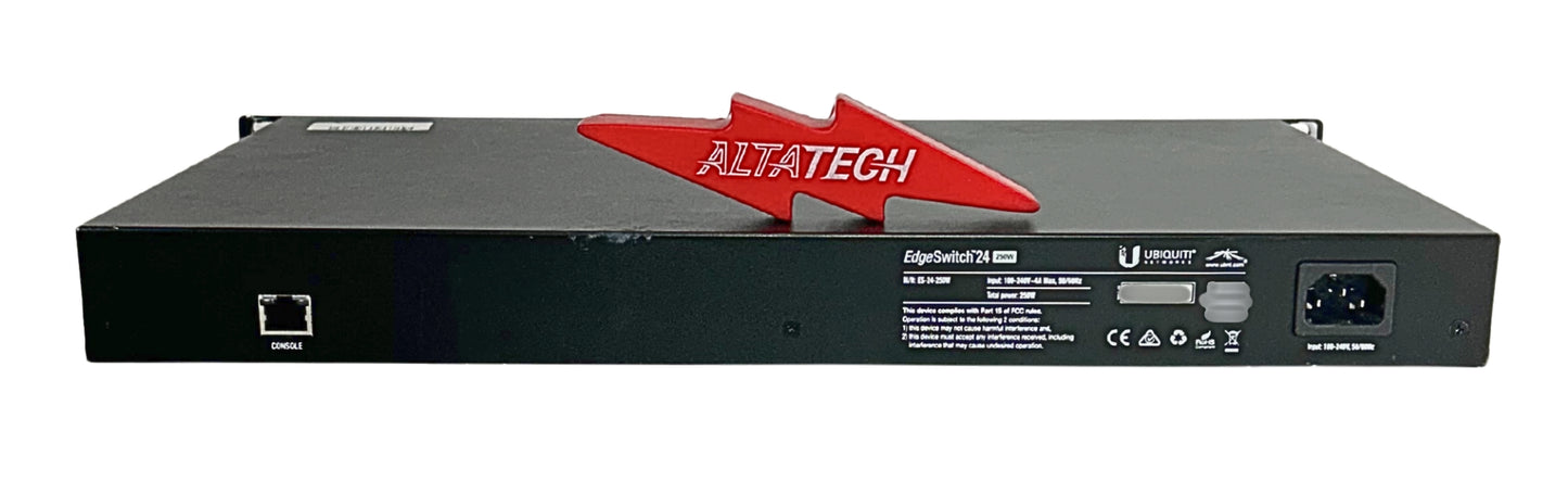 UBIQUITI ES-24-250W UBIQUITI Managed PoE+ Gigabit Switches with SFP 24 Port 250w, Used