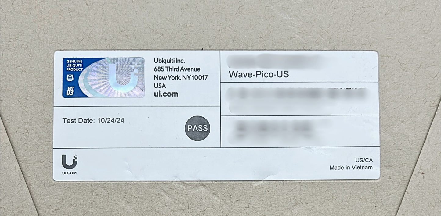 Ubiquiti WAVE-PICO Compact 60 GHz PtMP Wave AP, Used