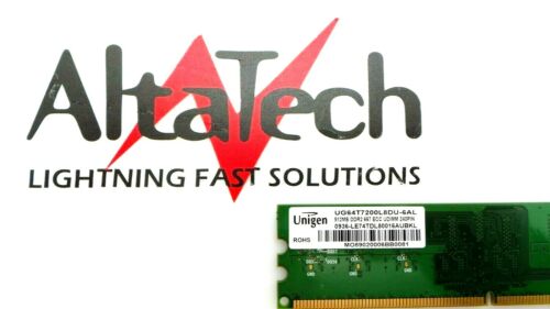 Unigen UG64T7200L8DU-6AL UG64T7200L8DU-6AL 512MB DDR2 667MHz ECC UDIMM 240-Pin RAM Memory, Used