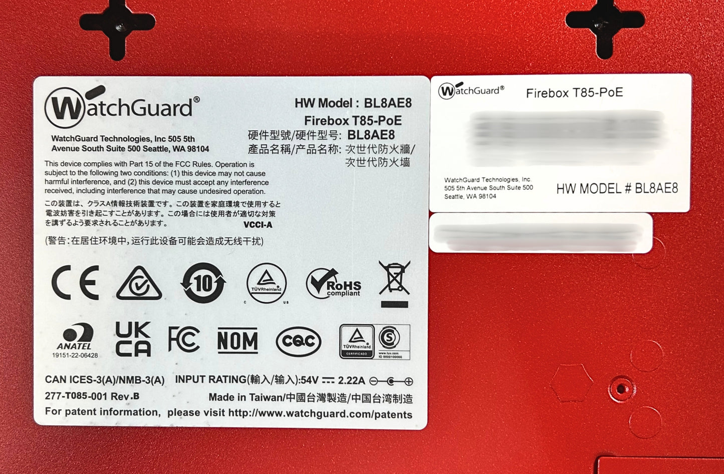 WatchGuard WGT85001-US Firebox T85-POE Firewall Security Appliance, Used