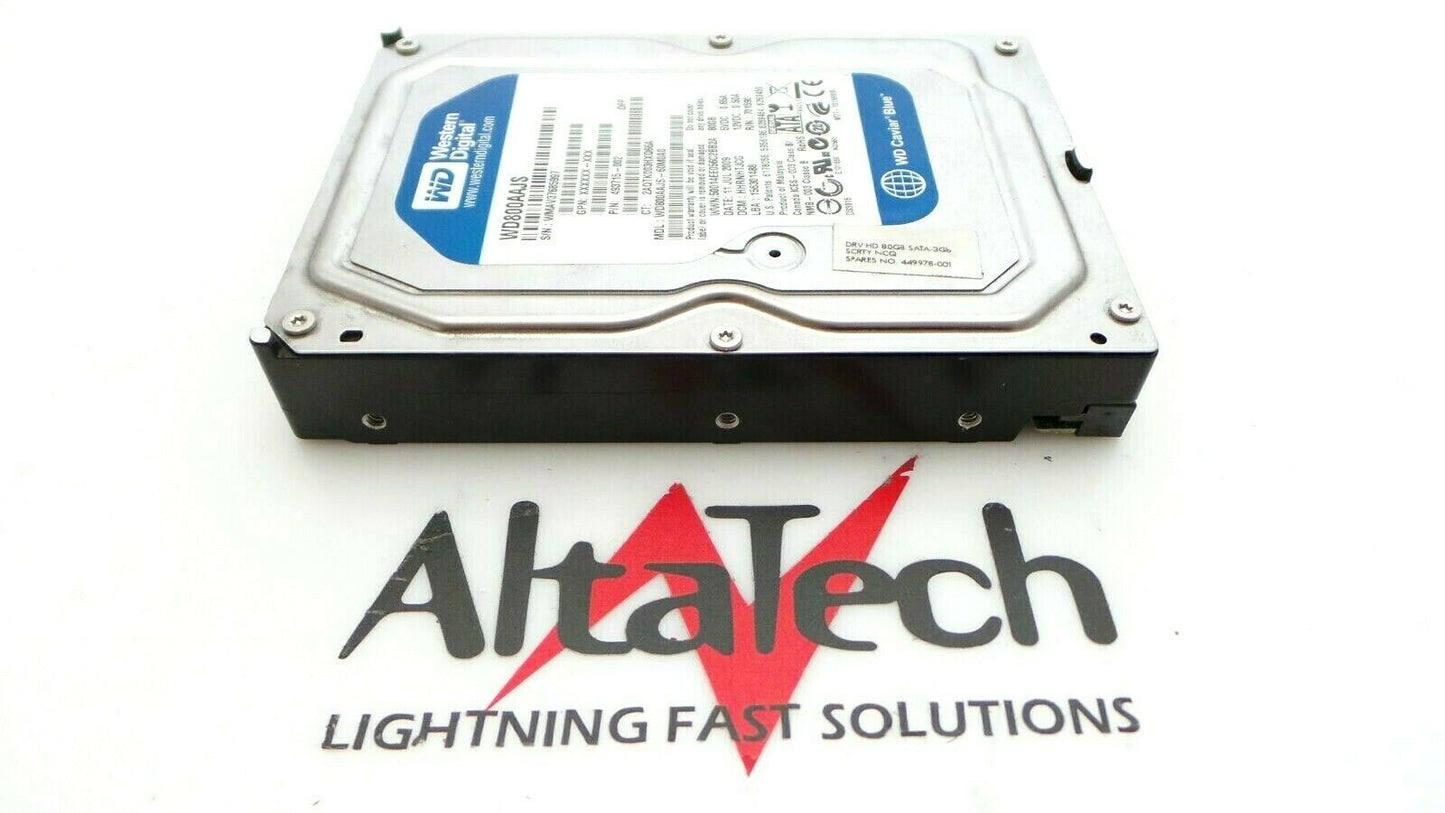 Western Digital 449978-001 80GB 7.2K SATA 3.5" Hard Disk Drive, Used