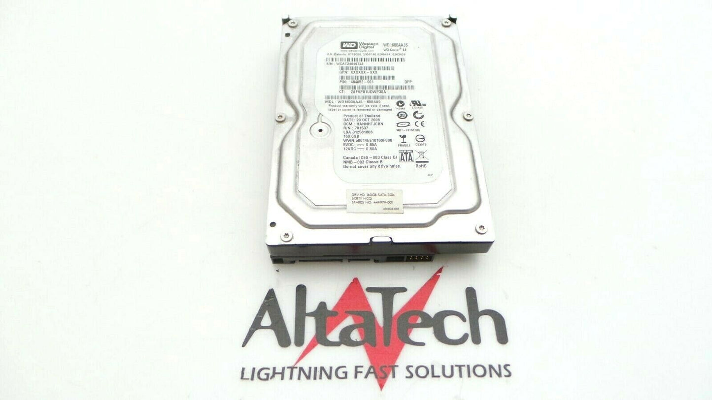 Western Digital 449979-001 160GB 7.2K SATA 3.5" Hard Drive, Used