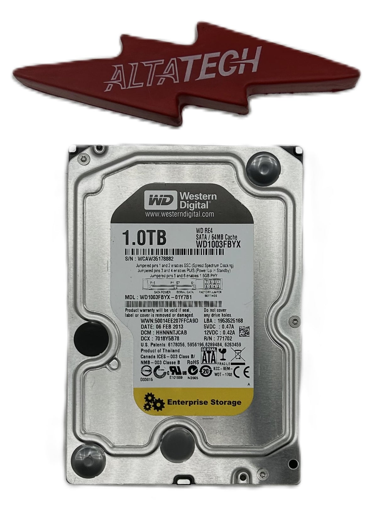 Western Digital WD1003FBYX 1TB 7.2K SATA 3.5 3G EP, Used