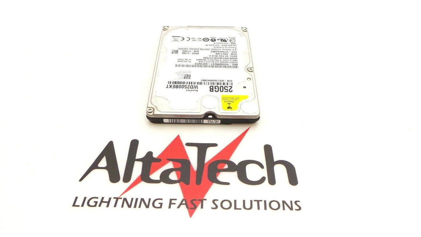 Western Digital WD2500BEKT-75PVMT0 Western Digital WD2500BEKT-75PVMT0 250GB 7.2K SATA 2.5" HDD Dell W94DJ Hard Disc Drive, Used