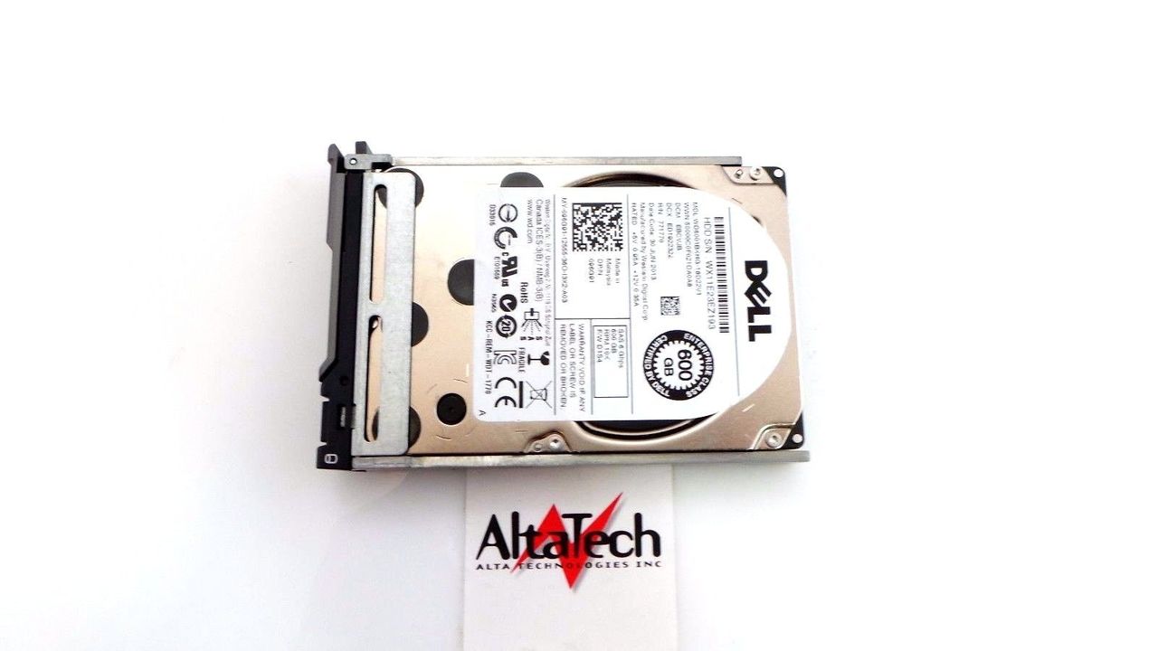 Western Digital WD6001BKHG-18D22V0 Western Digital WD6001BKHG-18D22V0 600GB 10K SAS 2.5" 6G HDD Dell 96G91 Hard Drive, Used