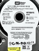 Western Digital WD7500AYYS 750GB 7.2K 3.5