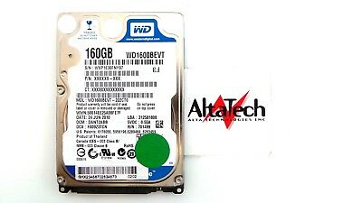 Western Digital WD1600BEVT-22ZCTO 160GB 5.4K SATA 2.5" OEM HDD Hard Drive, Used