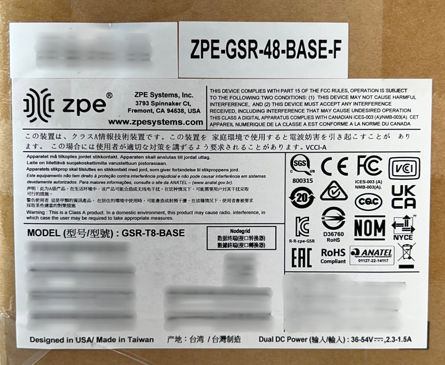 ZPE ZPE-GSR-48-BASE-F ZPE Nodegrid 48-Port Wireless Router WWAN 4G, Used