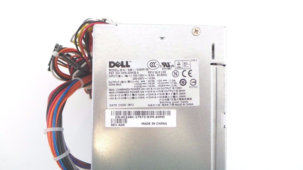 Dell C248C OptiPlex 745 / 755 MT 305W Power Supply Unit, Used