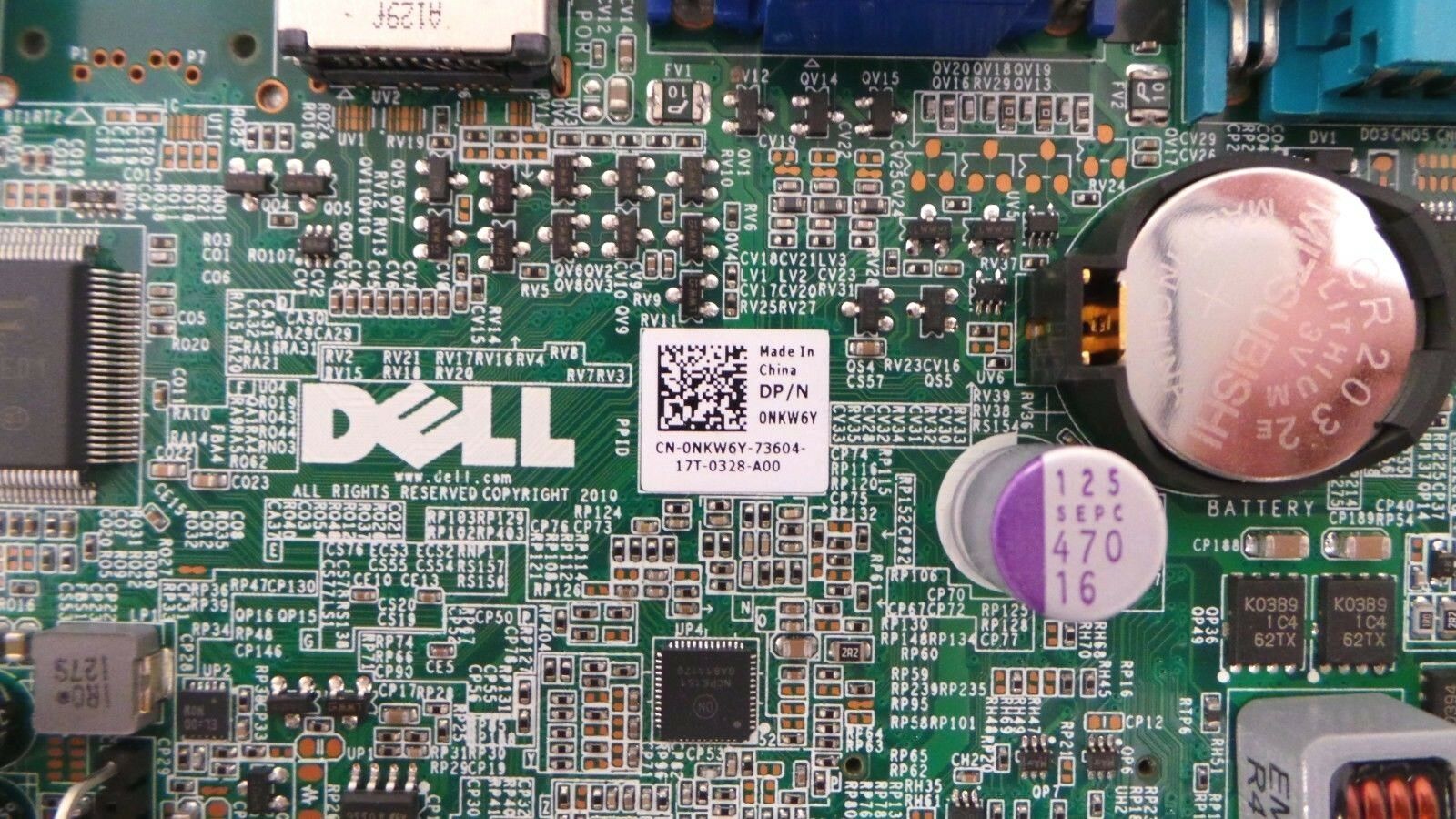 Dell 0NKW6Y OptiPlex 790 USFF Motherboard, Used