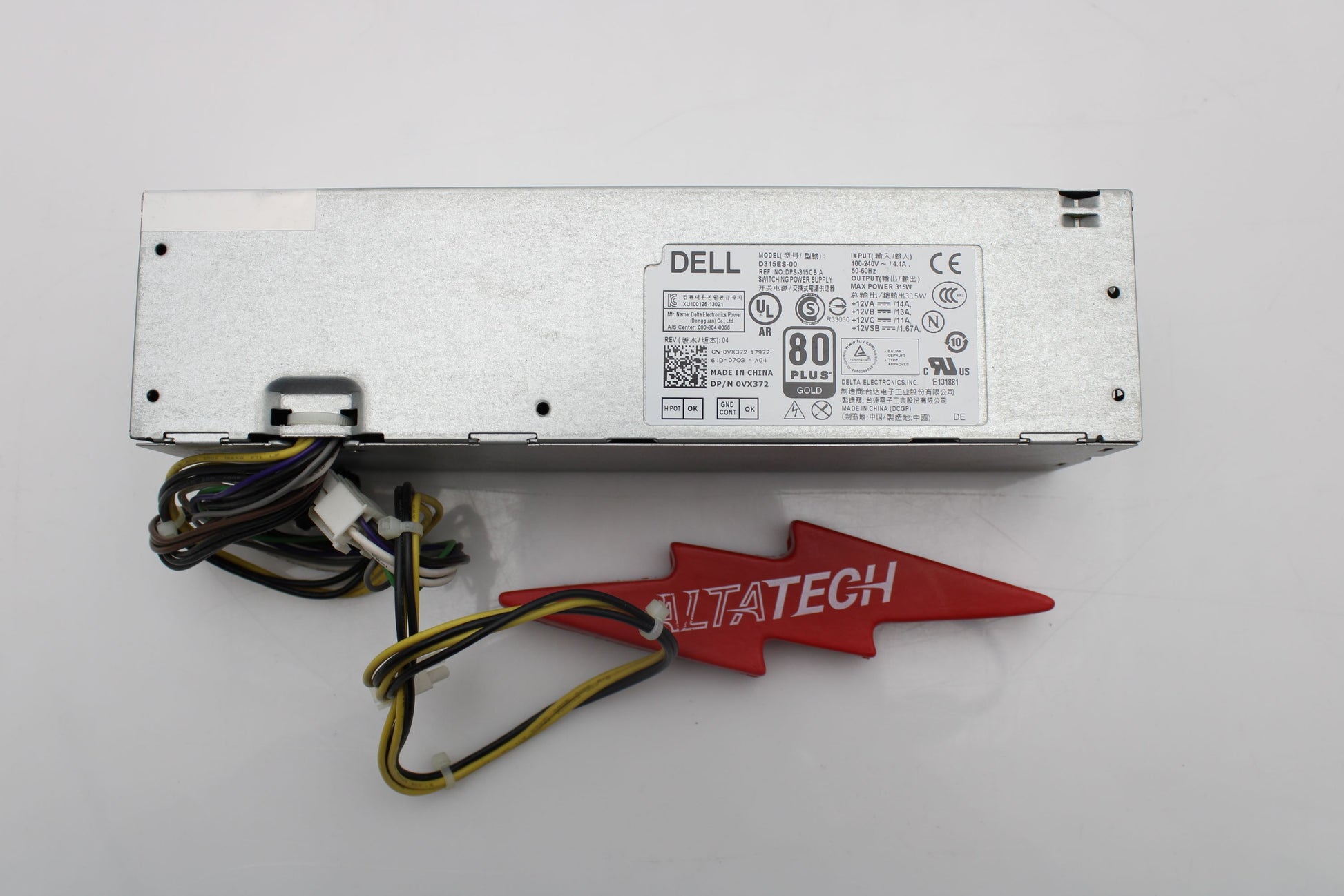 Dell 0VX372 OptiPlex 315W Power Supply for XE2 SFF Desktop, Used